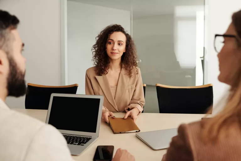 A person in an interview